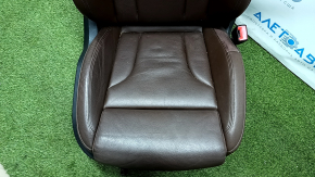 Пассажирское сидение Audi Q3 8U 15-18 с airbag, электро, подогрев, кожа коричневая, Sport, трещины на коже