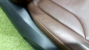 Пасажирське сидіння Audi Q3 8U 15-18 з airbag, електро, підігрів, коричнева шкіра, Sport, тріщини на шкірі