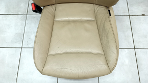 Водительское сидение BMW X3 F25 11-17 без AIRBAG, кожа бежевая, электро, подогрев, память, трещины на коже, примято, под чистку