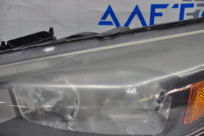 Фара передняя левая голая Ford Focus mk3 15-18 рест галоген темная, под полировку, топляк