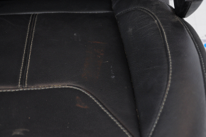 Пасажирське сидіння Ford Focus mk3 15-18 рест, з airbag, механіч, шкіра чорний, під чистку, подряпини