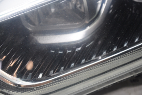 Фара передняя левая в сборе Ford Escape MK3 17-19 рест, ксенон+led, светлая, песок, полез лак, царапины, скол