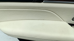 Обшивка дверей картка задня ліва Mercedes W167 GLE 350 450 20-23 шкіра бежева, вставка коричневий глянець, Burmester, без шторки, подряпини, під хімчистку