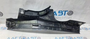 Накладка порога задняя левая внутренняя Nissan Altima 13-18 черная, мелкие царапины