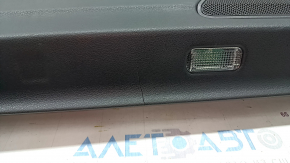 Обшивка двери карточка передняя лев Audi A6 C7 12-18 кожа черн, BOSE, надлом креп, трещина