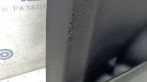 Обшивка дверей картка задня права Volvo XC90 16-22 шкіра чорна, вставка під дерево, без шторки, подряпини