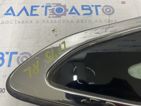 Форточка глухое стекло задняя левая Hyundai Sonata 15-19 бензин, царапины на хроме, царапины на стекле