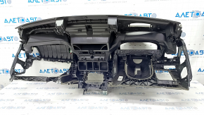 Торпедо передняя панель без AIRBAG Volvo XC90 16-22 под проекцию, черная