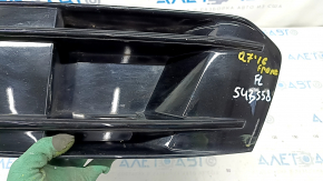 Решетка переднего бампера левая Audi Q7 16-19 черный глянец под парктроник без радара, с заглушкой, песок