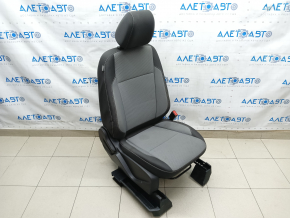 Пасажирське сидіння Ford Escape MK3 13-19 без airbag, механічне, ганчірка чорна-сіра, під хімчистку