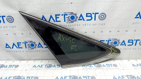 Форточка глухое стекло задняя левая Lexus RX350 RX450h 10-15 хром царапины на хроме