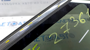 Форточка глухое стекло задняя правая Hyundai Santa FE Sport 13-18 хром, трещина, царапины на хроме