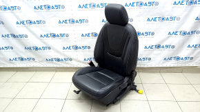 Водительское сидение Chevrolet Volt 11-15 с airbag, механическое, подогрев, кожа, черное, трещины на коже