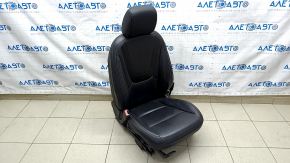 Водительское сидение Chevrolet Volt 11-15 с airbag, механическое, подогрев, кожа, черное, трещины на коже