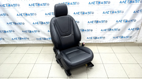 Пасажирське сидіння Chevrolet Volt 11-15 з airbag, механічне, підігрів, шкіра, чорне, тріщини на шкірі, подряпина