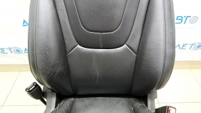Пассажирское сидение Chevrolet Volt 11-15 с airbag, механическое, подогрев, кожа, черное, трещины на коже, царапина