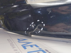 Бампер передній голий Kia Optima 14-15 рест, чорний ABP, лопнув, зламані кріплення, подряпини, надломи, притиснутий