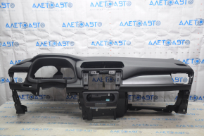 Торпедо передняя панель с AIRBAG Nissan Leaf 18-19 черная затертая накладка