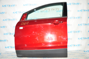 Дверь в сборе передняя левая Ford Escape MK3 13- keyless, накладка с кодом, красный RR, тычка