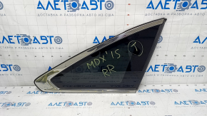 Форточка глухое стекло задняя правая Acura MDX 14-20 с подогревом, царапины на хроме