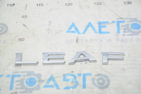 Эмблема надпись LEAF двери багажника Nissan Leaf 18-22