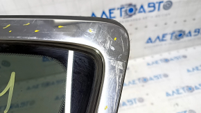 Форточка глухое стекло задняя левая Nissan Rogue 14-20 царапины на хроме, царапины на стекле