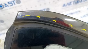 Форточка глухое стекло задняя правая Nissan Sentra 13-19 царапины на хроме, царапины на стекле