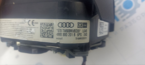 Подушка безопасности airbag в руль водительская Audi Q8 18- черная, тычка на хроме