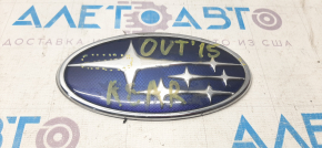 Задня емблема Subaru Outback 15-19 дрібні подряпини, поліз хром всередині, тичка на хромі