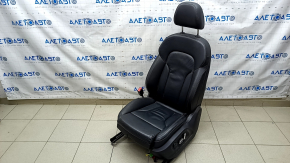 Сидіння водія Audi Q5 8R 09-17 з airbag, електро, шкіра чорне, прим'ятості на шкірі