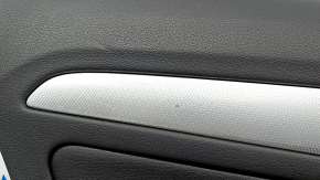 Обшивка дверей картка ззаду ліва Audi Q5 8R 09-17 чорна з сірою вставкою, шкіра, Bang and Olufsen, подряпини