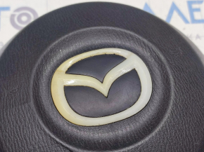 Подушка безпеки airbag в кермо водійська Mazda 3 14-16 BM дорест, обліз хром емблеми