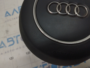 Подушка безопасности airbag в руль водительская Audi Q5 8R 13-17 черн S-line, облезло покрытие