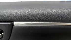 Обшивка двери карточка задняя правая Honda Clarity 18-21 usa черная, вставка кожа, царапины, полез хром