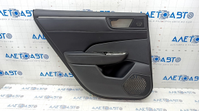 Обшивка двери карточка задняя левая Honda Clarity 18-21 usa черная, вставка кожа