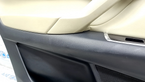 Обшивка дверей картка задня ліва Mazda CX-9 16- шкіра, бежева, подряпини