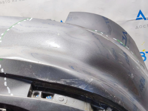 Бампер задний голый VW Jetta 15-18 USA графит LD7X, царапины, прижат, сломано крепление