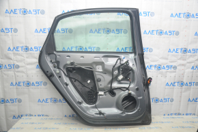 Дверь в сборе задняя левая VW Passat b7 12-15 USA графит LD7X потресканные боковые накладки