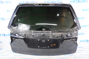 Дверь багажника голая со стеклом Subaru Forester 14-18 SJ графит 61K, стекло XYG, ржавчина вдоль стекла