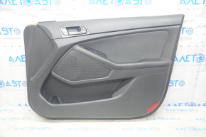 Обшивка дверей картка передня права Kia Optima 11-15 чорна з сірою вставкою ганчірка, підлокітник шкіра, подряпини
