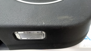 Обшивка двери карточка задняя левая Audi Q5 8R 13-17 черная с коричневой кожей, Bang and Olufsen под шторку, царапины