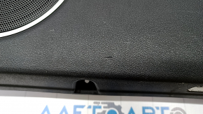 Обшивка двери карточка передняя правая Audi Q5 8R 09-17 черная с коричневой кожей, Bang and Olufsen , царапины, сломаны крепления