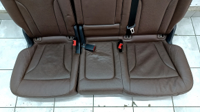 Задний ряд сидений 2 ряд Audi Q5 8R 09-17 кожа коричневая, перфорация, примято, потерта, царапины