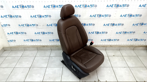 Пассажирское сидение Audi Q5 8R 09-17 с airbag, электро, кожа коричневая, перфорация, подогрев, вентиляция, примято