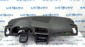 Торпедо передняя панель с AIRBAG Audi Q5 8R 09-17 черная Bang and Olufsen, царапина