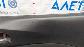 Обшивка дверей картка задня права Mazda 3 14-18 BM чорн з чорною вставкою ганчірка, підлокітник пластик, подряпини