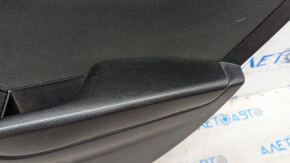 Обшивка дверей картка задня права Mazda 3 14-18 BM чорн з чорною вставкою ганчірка, підлокітник пластик, подряпини