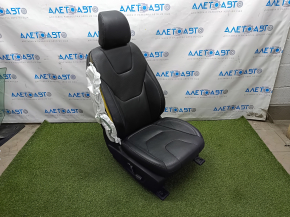 Пасажирське сидіння Ford Fusion mk5 17-20 без airbag, titanium, шкіра чорний, електро, підігрів, стрільнувши, надриви