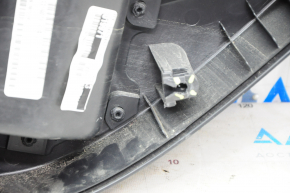 Обшивка двери карточка задняя левая VW Passat b7 12-15 USA черн с черн вставкой кожа, подлокотник кожа, молдинг серый глянец, слом креп