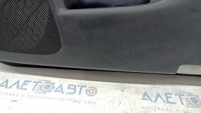Обшивка двери карточка передняя правая Toyota Prius 30 10-15 черная, серая тканевая вставка, царапины